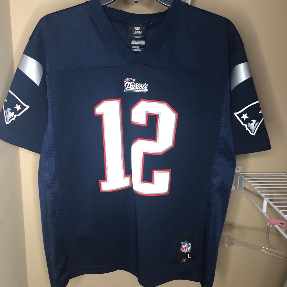 tom brady patriots NFL Apperal Youth Size L jersey